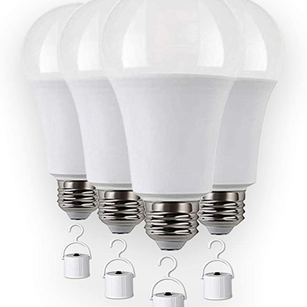 Rechargeable LED Light Bulbs with Battery Backup, Emergency LED Bulb, Pack of 4,